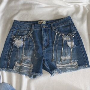 Women’s Denim Blvd Bling Short Shorts